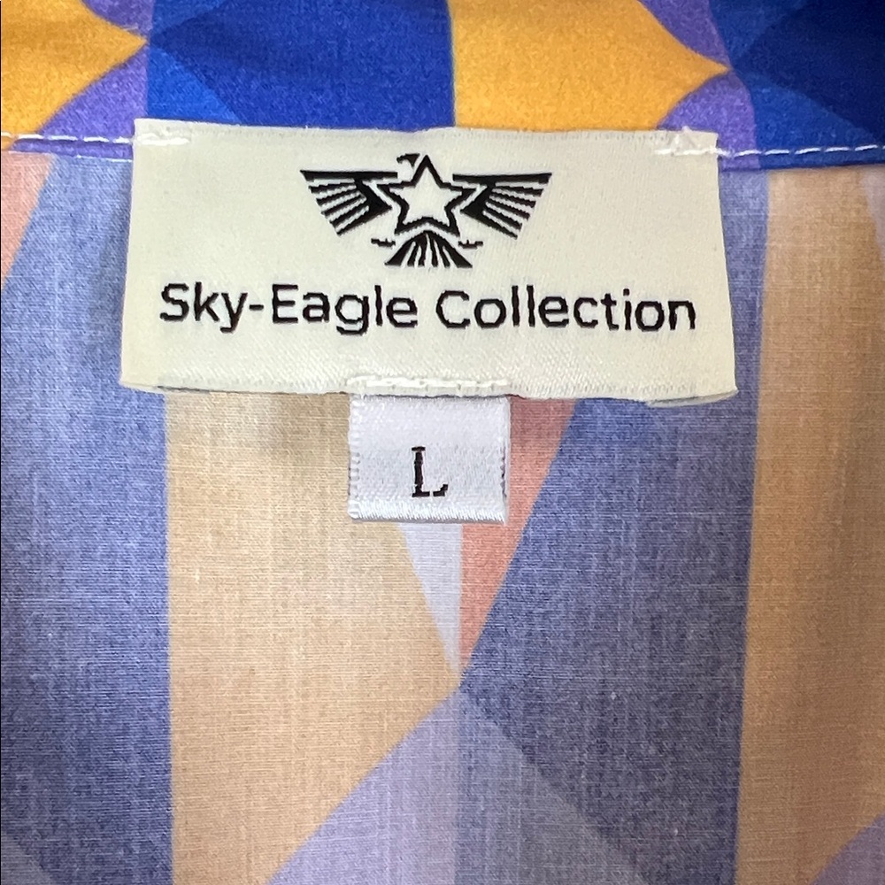 NWOT Sky Eagle Collection Native American Geometric Shirt Dress Belted Large - Picture 13 of 15